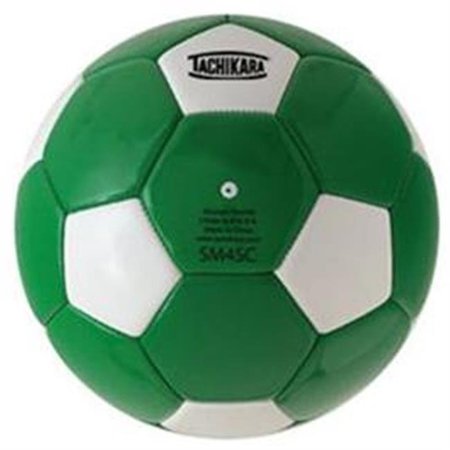 TACHIKARA Tachikara SM4SC.KLW Man-Made Leather Soccer Ball - Size 4 - Kelly-White SM4SC.KLW